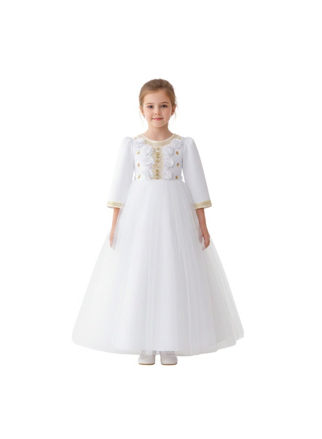 D'Daniela Luminous White Abaya Dress - White - Image 2